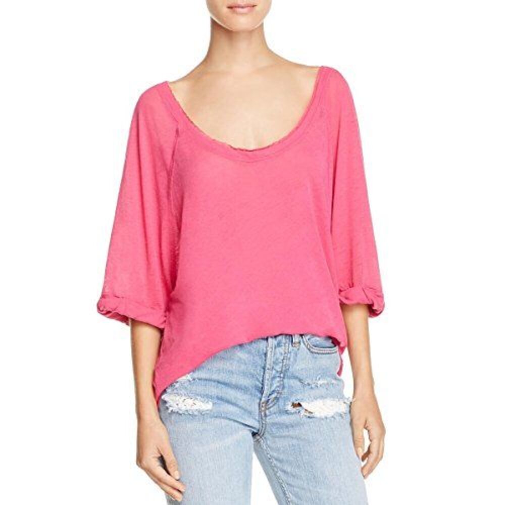 We The Free Womens Moonlight Burnout Short Sleeves Blouse